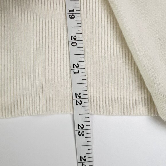 Michael Kors Sweater Womens 2X Ivory Open-Front Asymmetrical Waterfall Cardigan - Picture 7 of 11